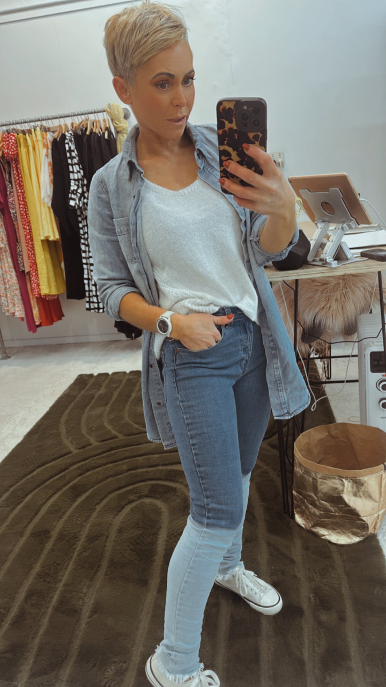 Refuge two tone stretch skinny jean