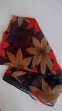 Red & Black Floral Print Scarf