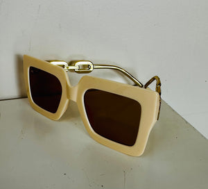 Chain detail square frame sunnies