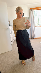 Refuge cargo maxi skirt