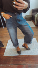Front pocket barrel leg slouch jeans
