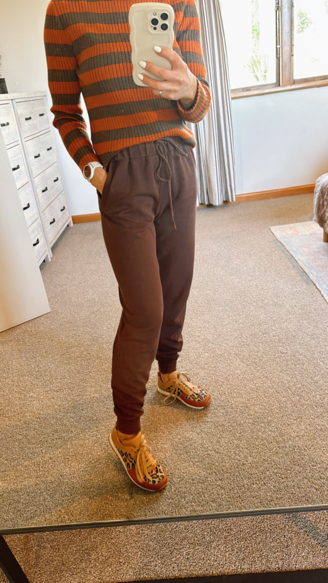 Choc brown comfy lounge knit pants