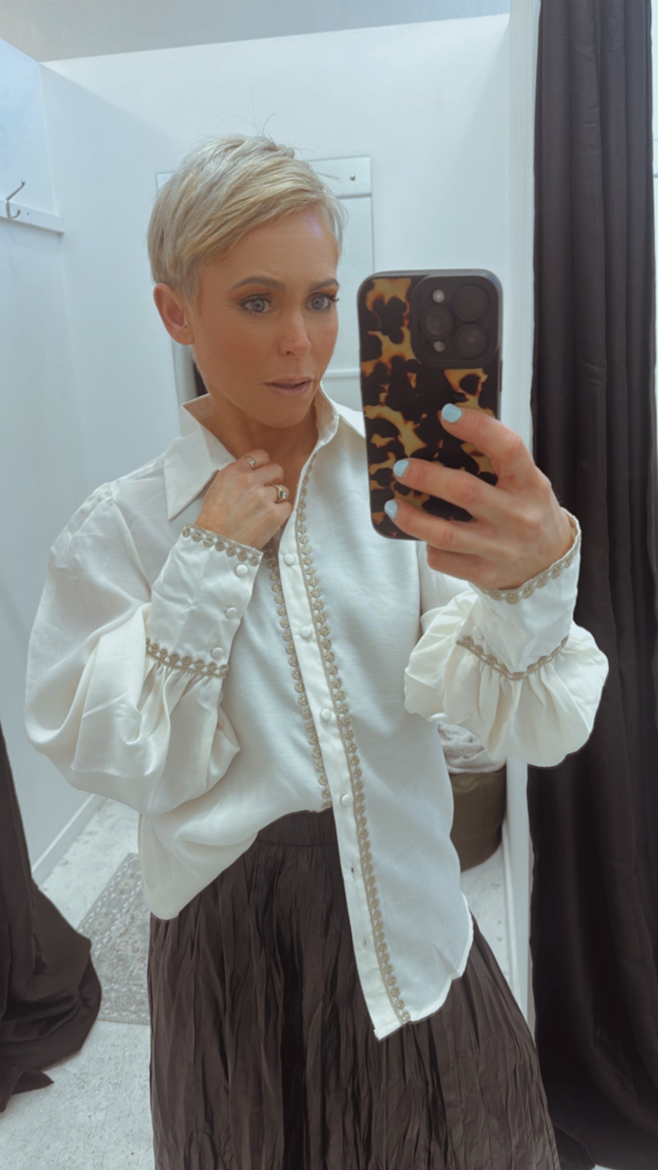 So Instyle Gold Lace Tape Blouse