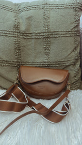 Brown crossbody solid purse