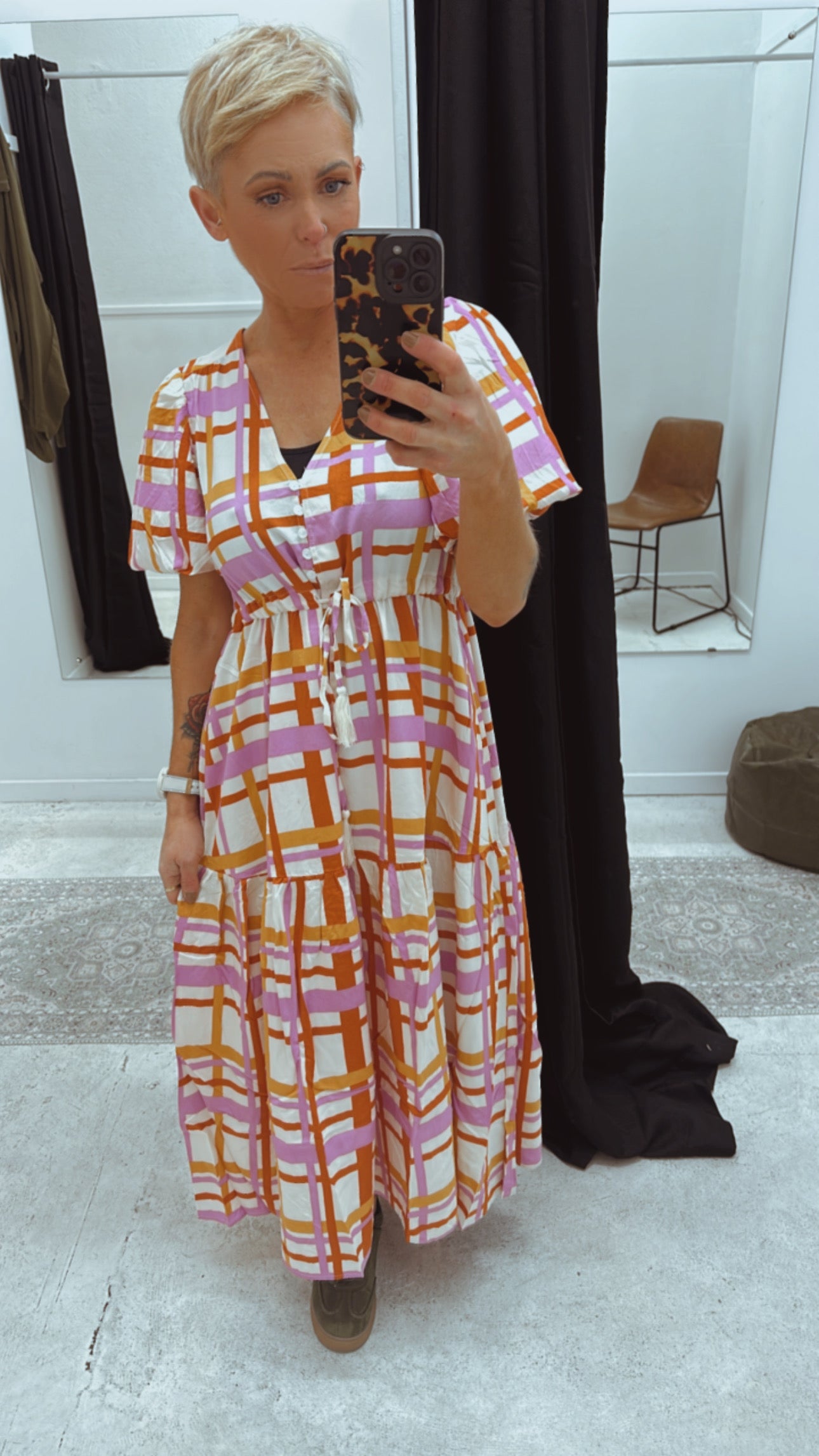 So Instyle Olga Print Selma tier dress