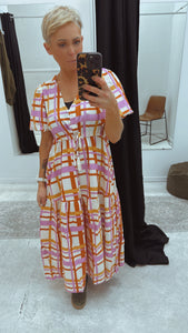 So Instyle Olga Print Selma tier dress