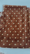Brown polka dot scarf