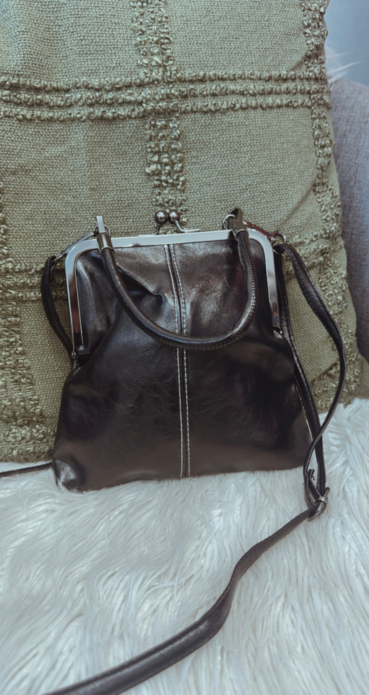 Black crossbody purse