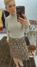 Refuge leopard print zip front skirt