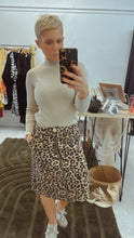 Refuge leopard print zip front skirt