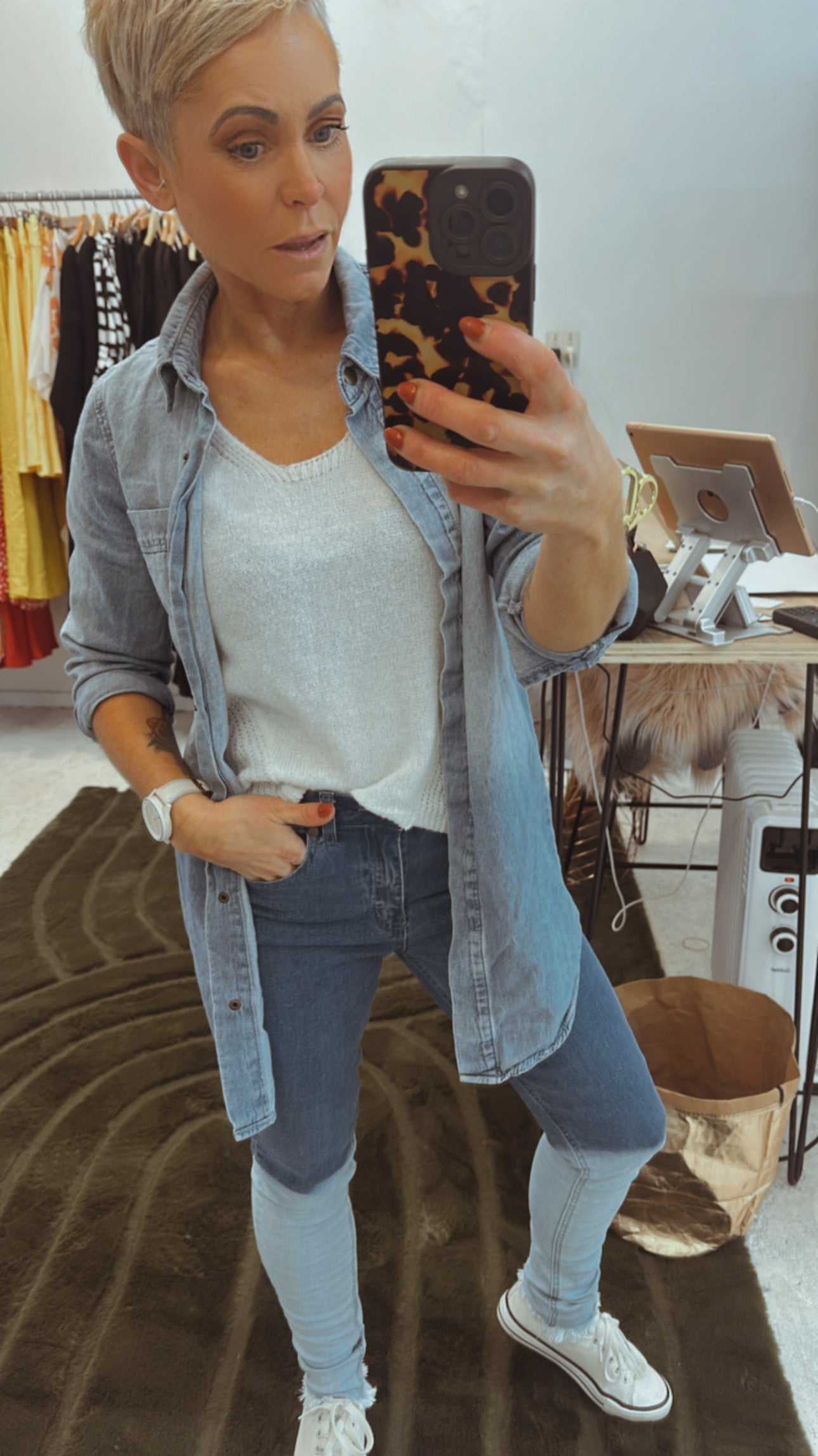 Refuge two tone stretch skinny jean