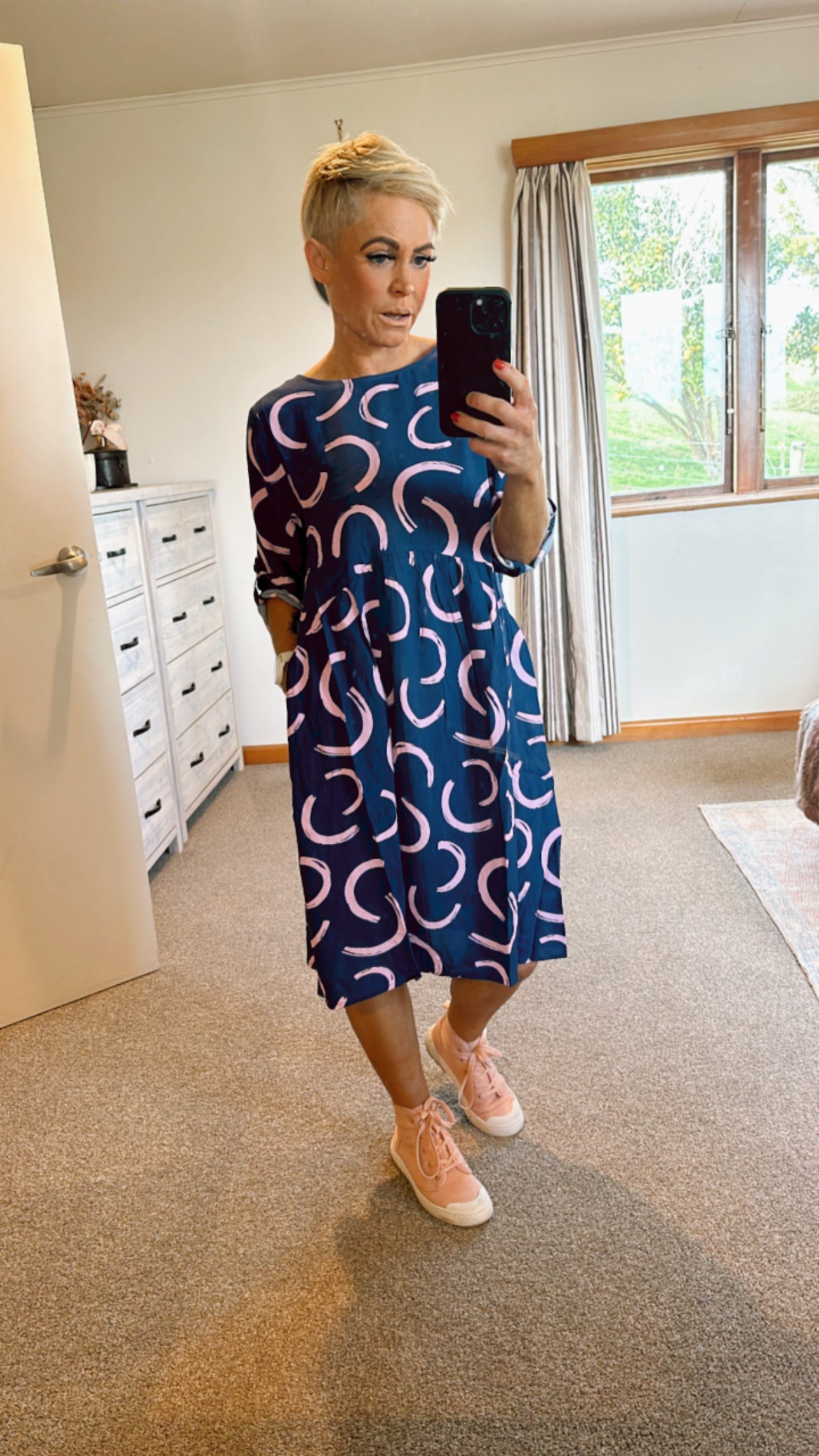 Ellie print double side dress