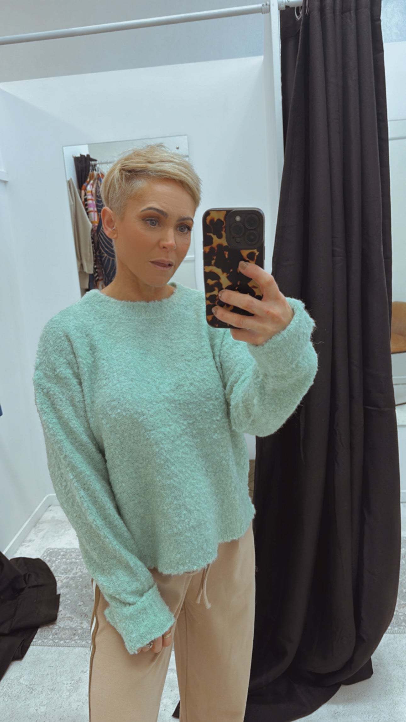 So Instyle Green Boucle knit jumper