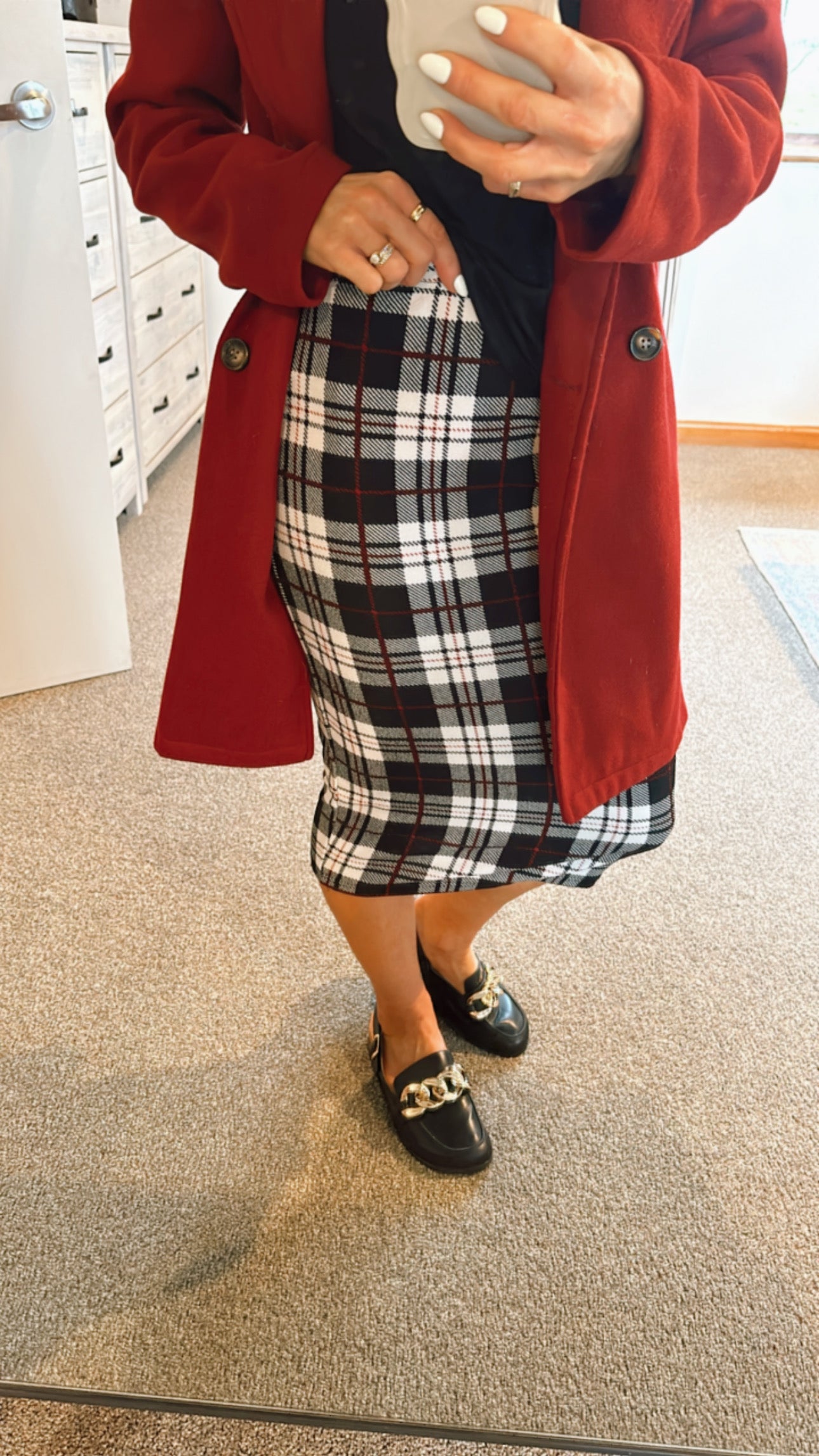 Tartan pencil skirt