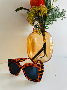 Large square brown tort sunnies