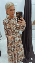 Wrap front Dalmatian print long sleeve dress