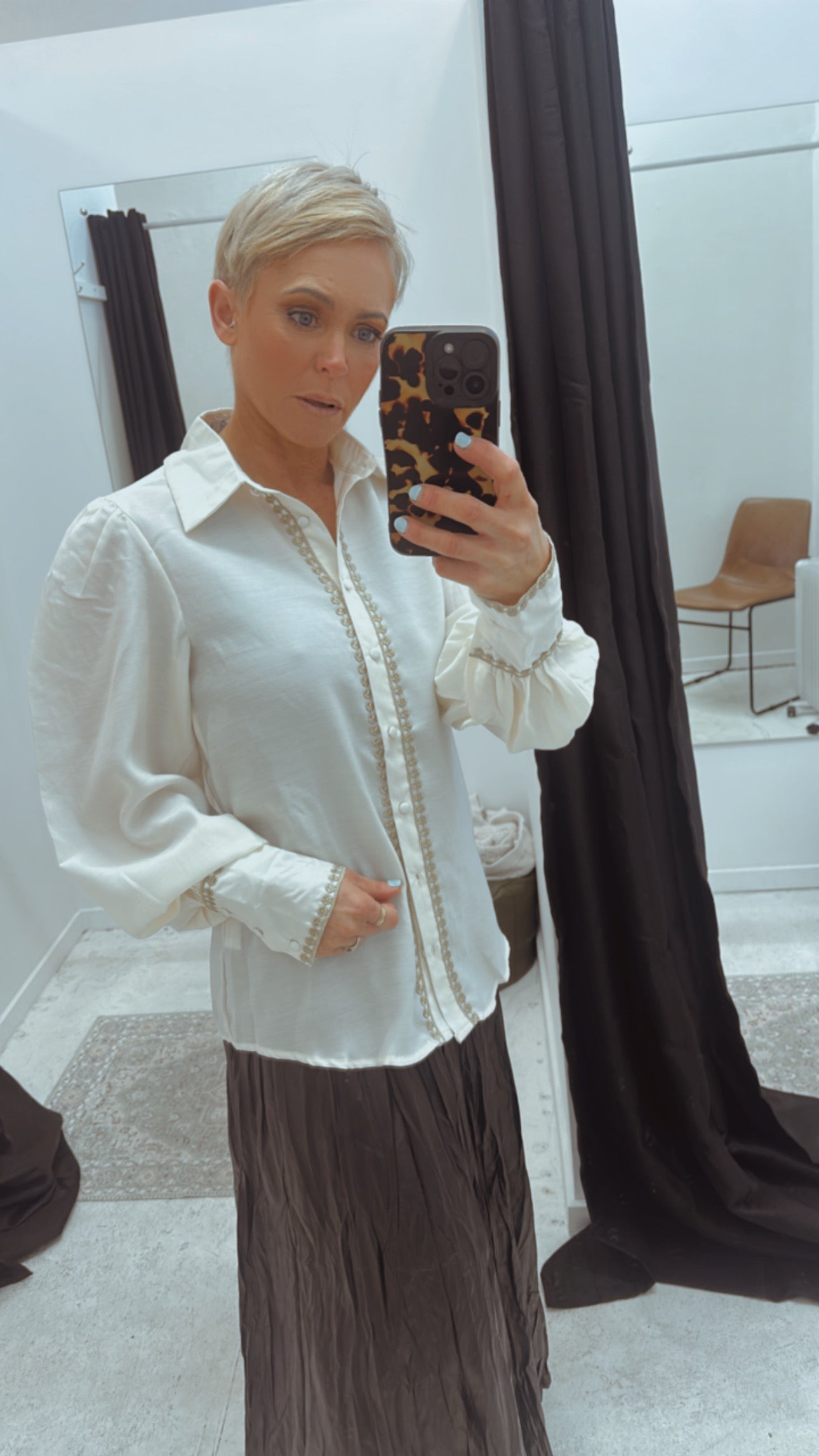 So Instyle Gold Lace Tape Blouse