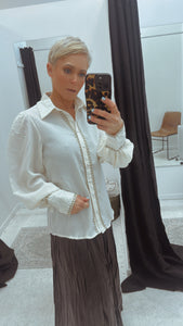 So Instyle Gold Lace Tape Blouse