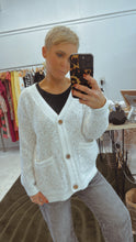 Refuge white multi marle knit cardi