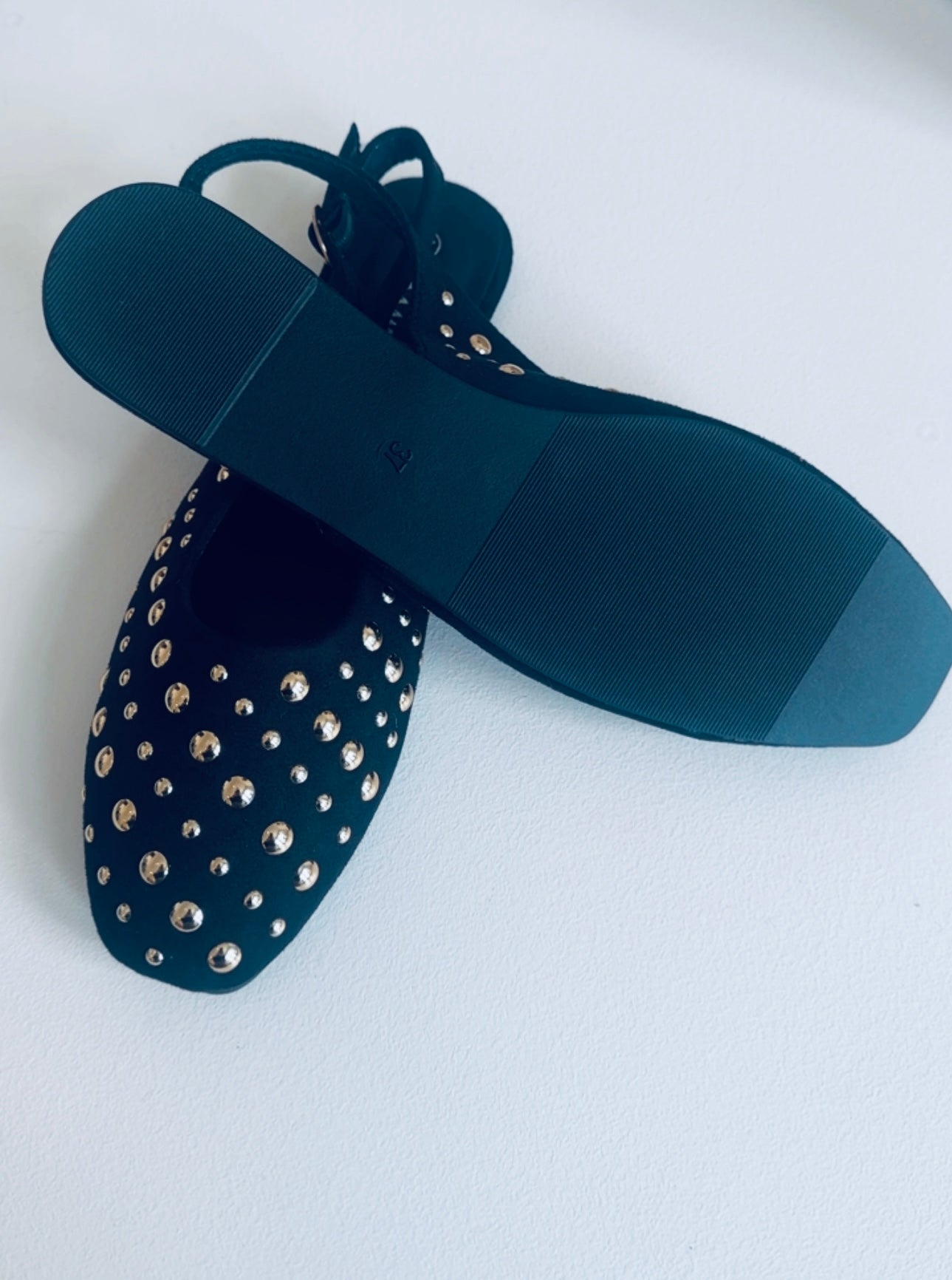 Stud detail sling back flats