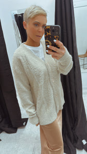 Sunny Girl fluffy V neck soft cardigan