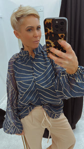 So Instyle Gold line embossed blouse