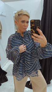 So Instyle Gold line embossed blouse
