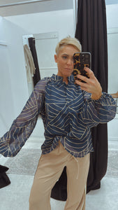So Instyle Gold line embossed blouse