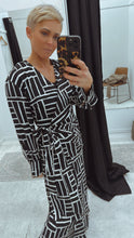 So Instyle Yuna print drape wrap dress