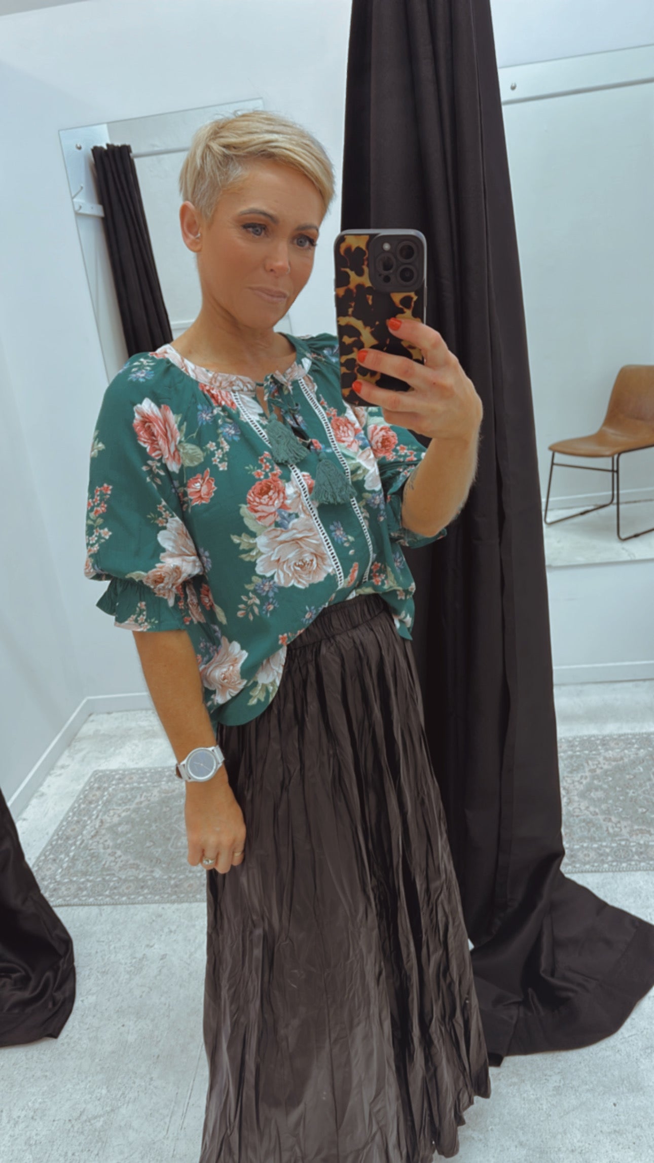 So Instyle Floral lace trim blouse