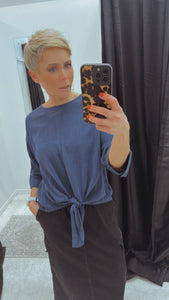So Instyle tie front button back top