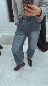 Baggy slant pocket 9/10ths cropped jeans