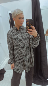 So Instyle Bamboo Cotton Geo Oversize shirt