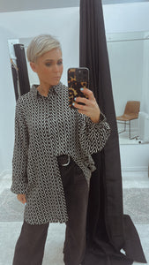 So Instyle Bamboo Cotton Geo Oversize shirt