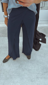 Tulip leg navy pants