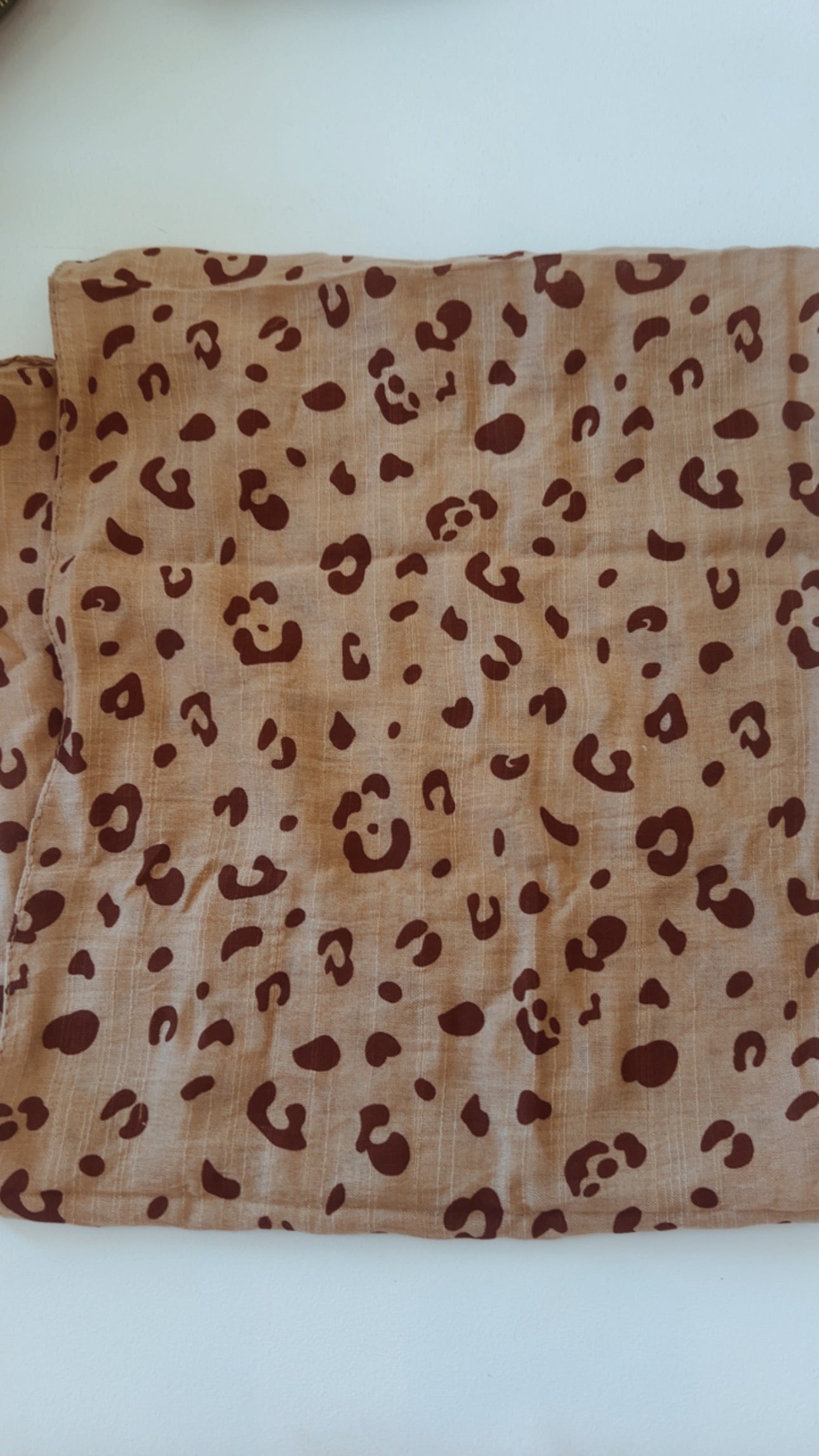 Leopard print gaiter scarf