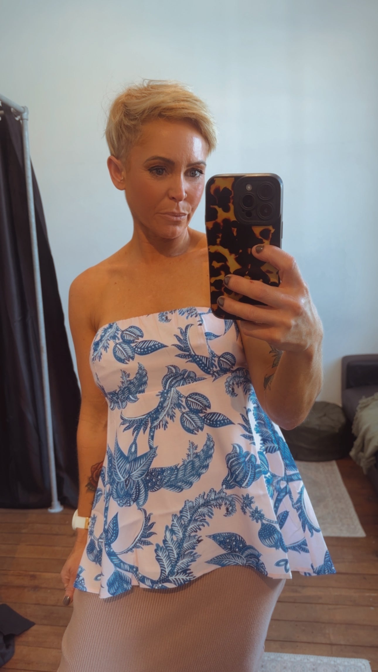 Refuge Cotton Candy Capsule strapless top