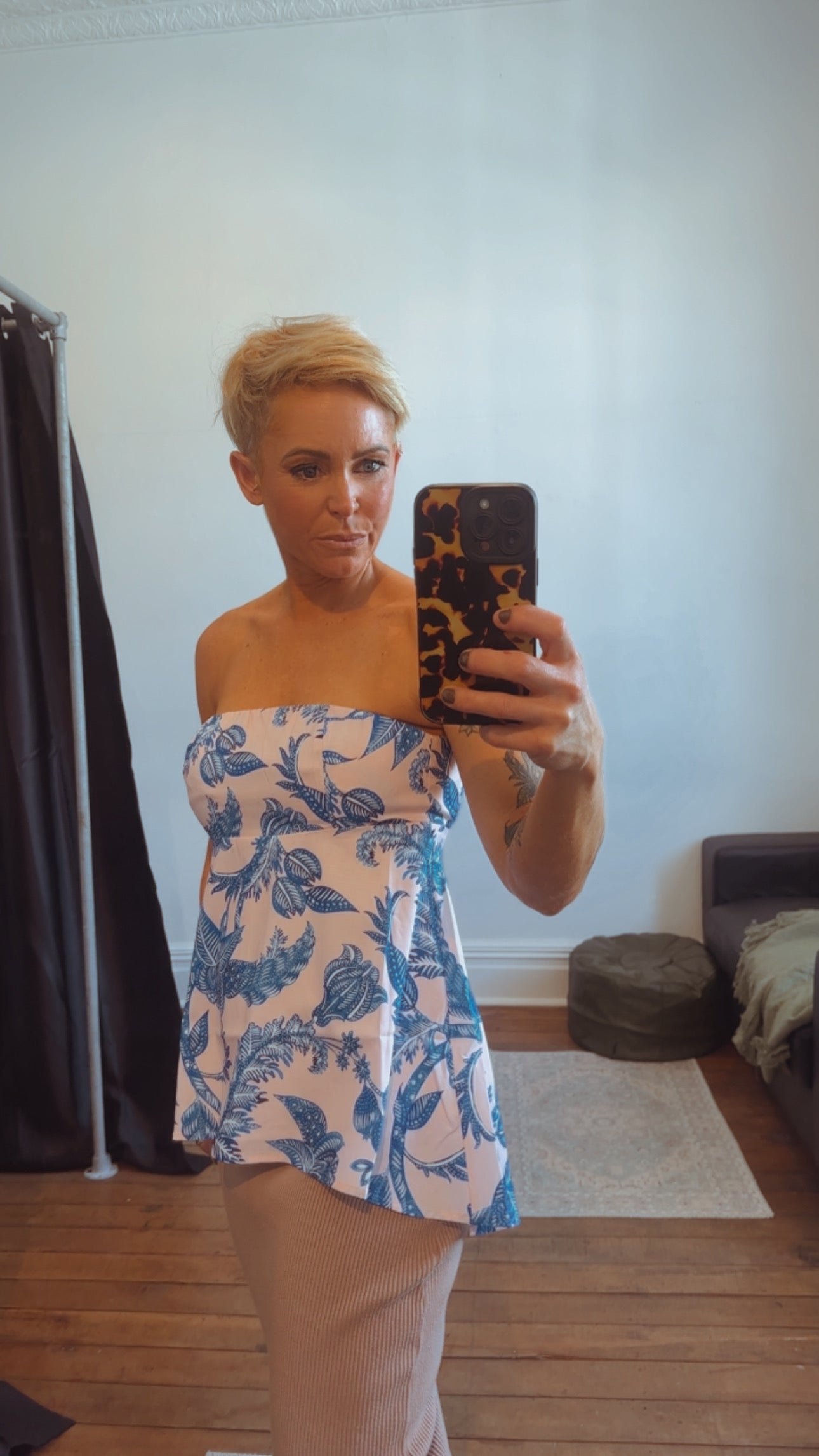 Refuge Cotton Candy Capsule strapless top