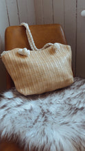Woven rope tote bag