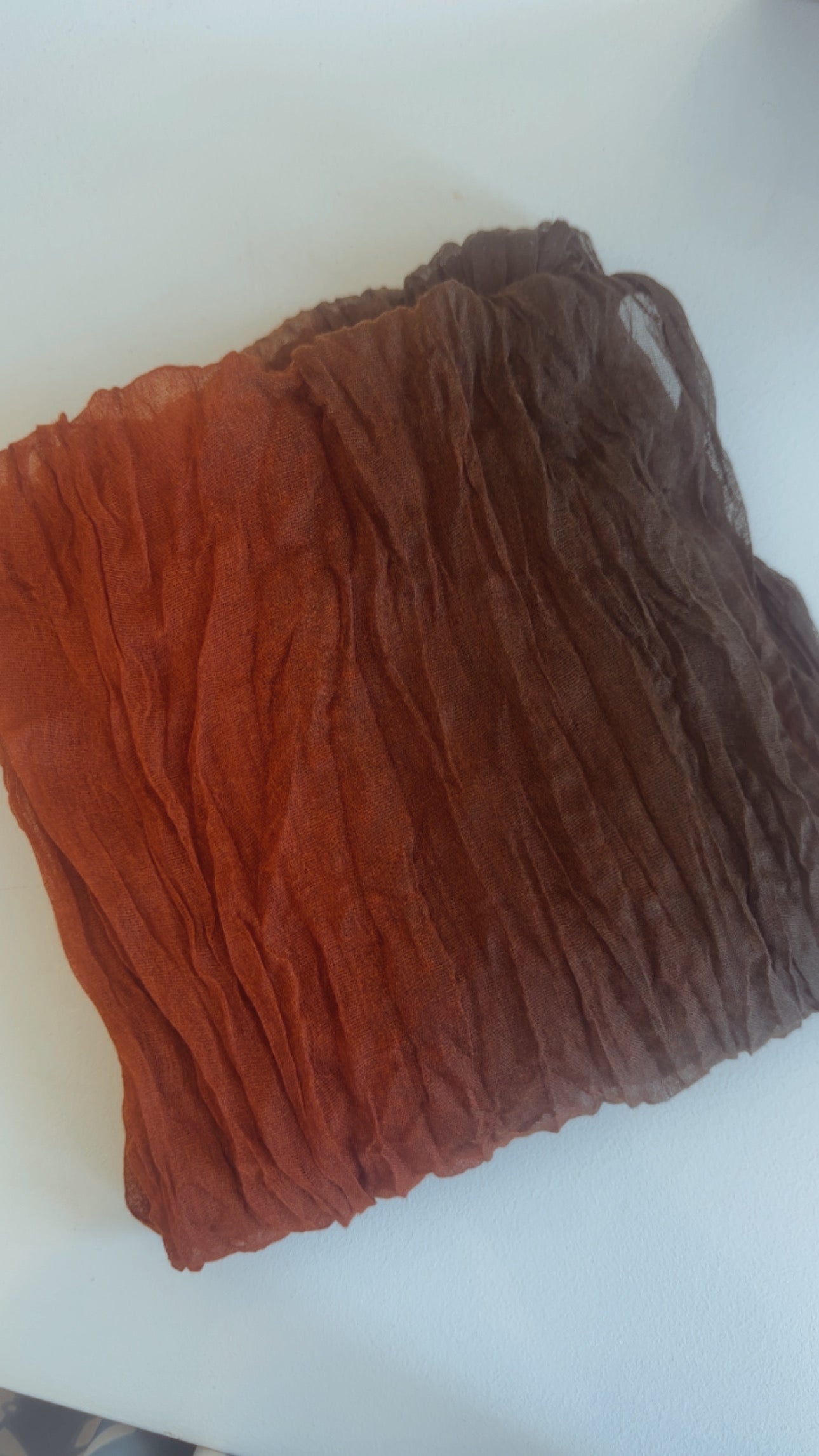 Ombre brick & charcoal scarf