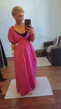 Refuge Cut Away Raspberry Cotton Maxi Dress