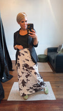 Cow Hide Print Bias Cut Skirt