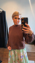 Coffee Brown Fluffy Knit Jumper