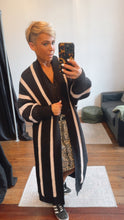 Stripe Chunky Long Cardi