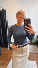 Navy Basic Knit Crop Top