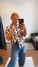 Brown Leopard Print Cotton Shirt