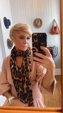 Leopard Print Tassel Scarf