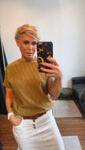 Olive Short Sleeve Knit Top