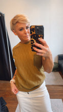 Olive Short Sleeve Knit Top