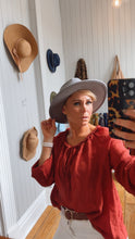 Grey Belted Fedora Hat